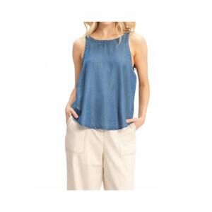 NEW HYFVE amanda denim top in blue
